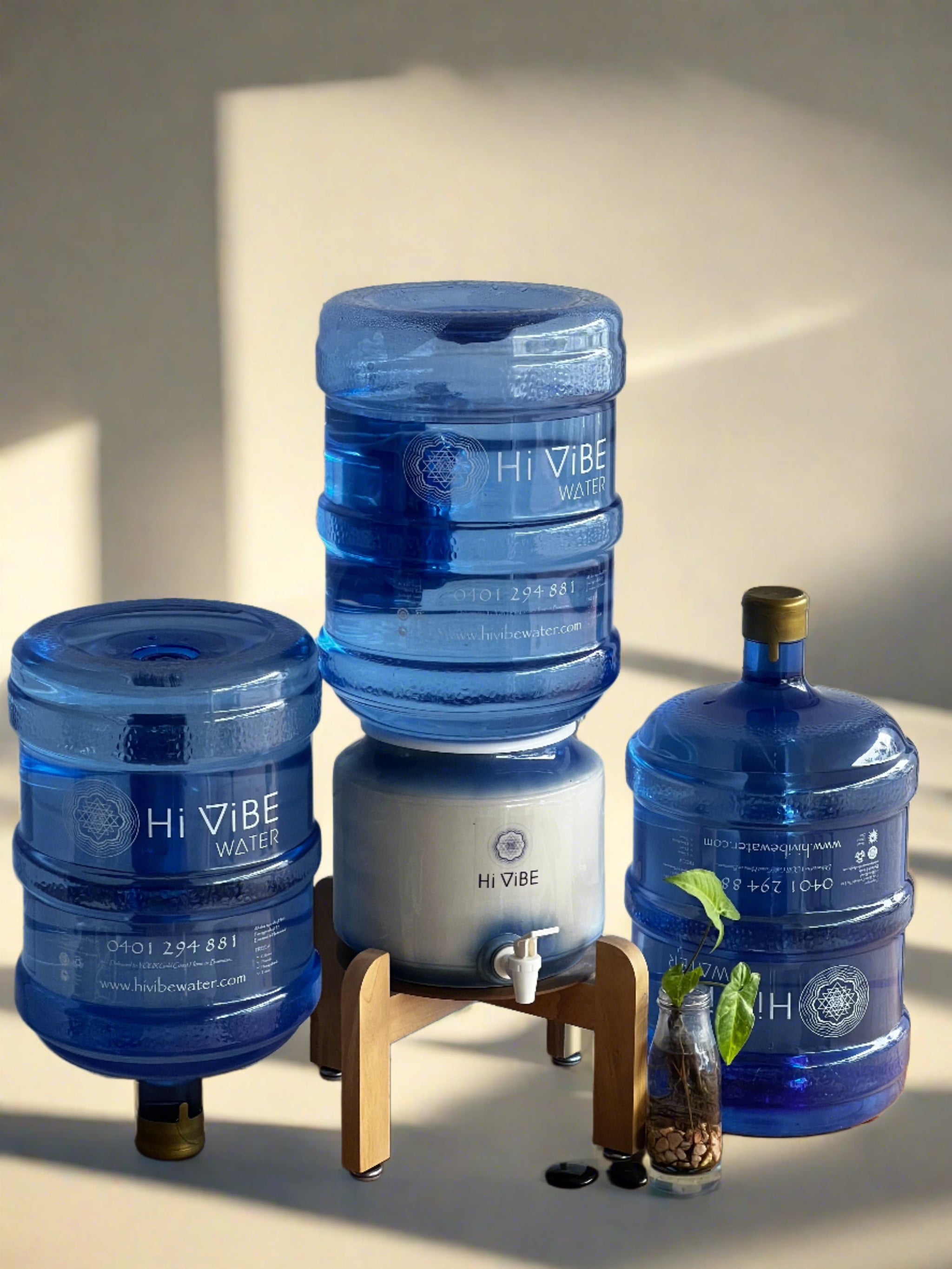 Health Starter Pack containing 3 Alkaline Water and a ceramic dispenser